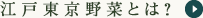 江戸東京やサイトは？